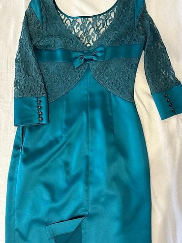 Аксессуарлар: Кече көйнөгү, Коктейл, Кыска модель, Атлас, Жеңдери менен, Далысы ачык, M — 2