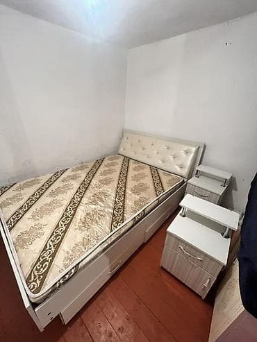 инструменты набор: Спальный гарнитур, Б/у, Двуспальная кровать, Самовывоз, цвет - Белый — 2