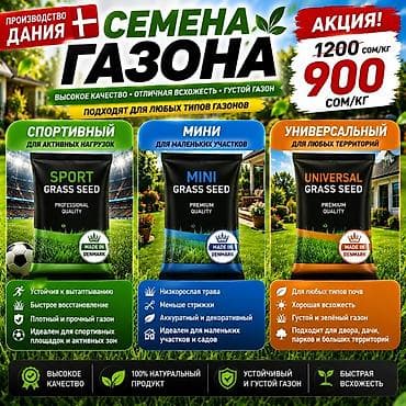 чеснок ош: СЕМЕНА ГАЗОНА ИЗ ДАНИИ 🇩🇰 УНИВЕРСАЛЬНАЯ СМЕСЬ ДЛЯ ГАЗОНА 🔥 АКЦИЯ! — 1