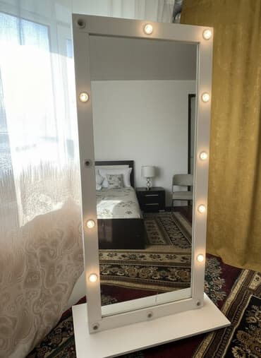 напольные: Напольное зеркало в раме с местами под подсветку - Тип: напольное — 2