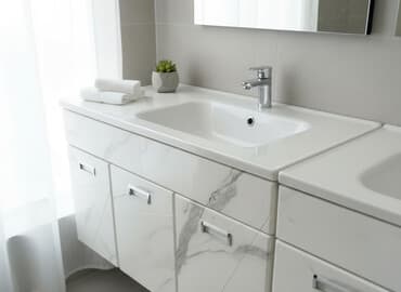 ящик для документов: Тумба для ванны, С раковиной, цвет - Белый — 1