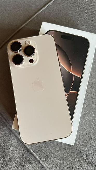 16pro max: IPhone 16 Pro, Б/у, 128 ГБ, Desert Titanium, Коробка, 90 % — 4
