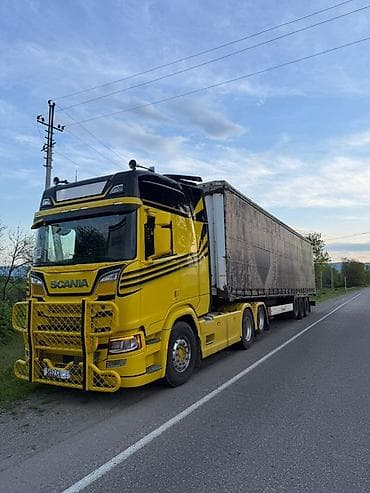Тягач, Scania, Тентованный