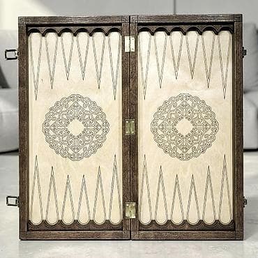 кожанные шорты: Набор 3-в-1: шахматы +шашки+ нарды в складной деревянной шкатулке — 2