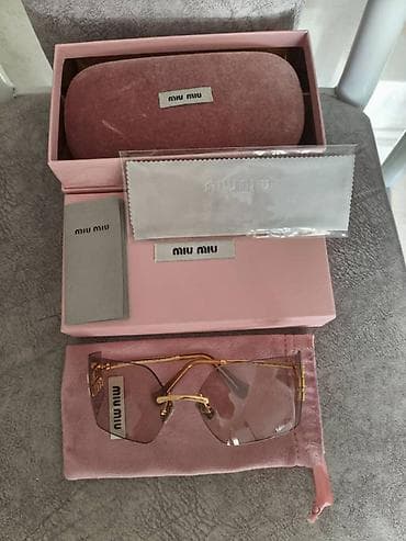 ray ban meta: Солнцезащитные очки Miu Miu оригинал Новый - Модель с безободковой — 2