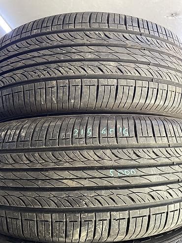 Шины 215 / 60 / R 16, Лето, Б/у, Пара, Легковые, Корея, Hankook