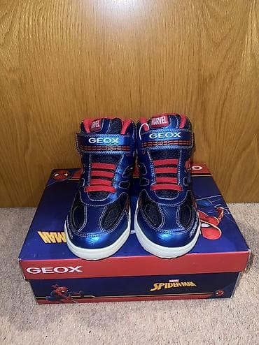 geox: GEOX X MARVEL Сине-красные высокие кроссовки Человека-паука Цена — 4
