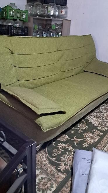 диваны раскладные: Зеленый раскладной диван-клик-кляк - Тип: трехместный диван-кровать — 3