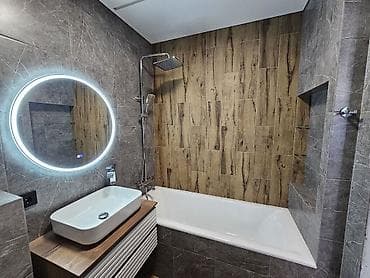 Офисная мебель: Тумба для ванны, С раковиной, Другой материал, цвет - Серый — 6