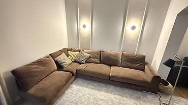 Угловые диваны: Угловой диван, C подушками — 2