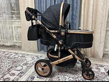Коляска, цвет - Черный, Б/у