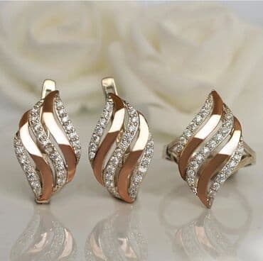 золотая лошадь цена: Серебро 925 напыление золото Серебряный комплект Размеры имеются — 1