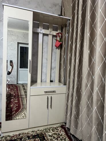 спальный б у: Гарнитур для прихожей, Зеркало, ДСП, цвет - Бежевый — 2