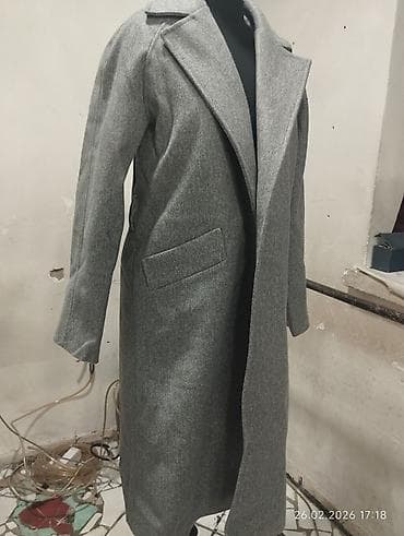 Пальто: Женское пальто-халат с поясом - Классический крой с английским — 5