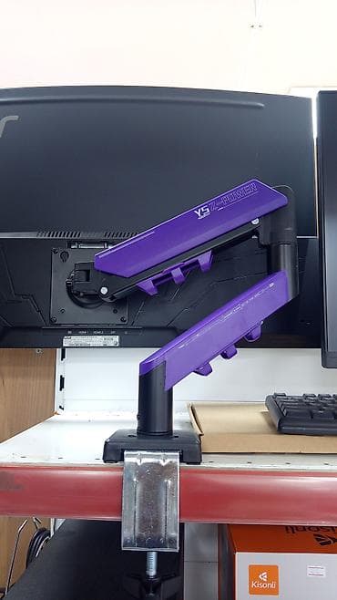 Техника и электроника: Настольный кронштейн для монитора YG Z-POWER (фиолетовый/черный) - — 2
