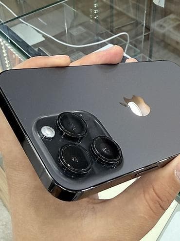 телф: IPhone 14 Pro Max, Б/у, 128 ГБ, Black Titanium, Коробка, 89 % — 6