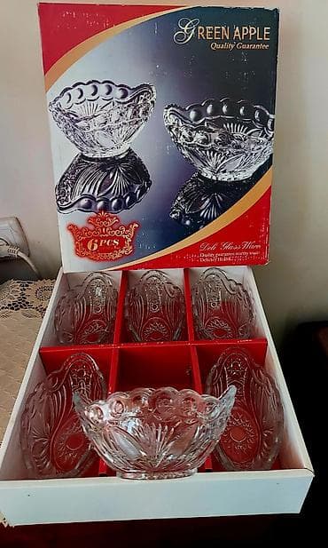 продаю хрустальные фужеры: Набор стеклянной/кристальной посуды в классическом огранённом стиле — 4