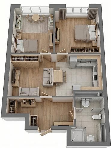 куплю продаж квартир: 2 комнаты, 50 м², Элитка, 5 этаж, Готовая ПСО (под самоотделку) — 2