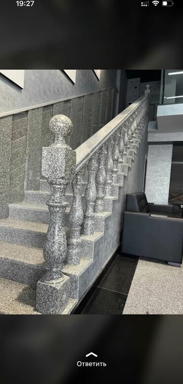 кованые столы и стулья: Балясины тумбы перила из натурального гранит и натурального Травертина — 1