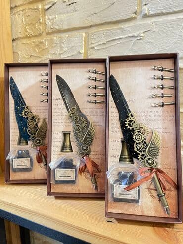 Подарочный Набор для каллиграфии Цвет пера: Синий/Коричневый/Черный at lalafo.kg Подарочный Набор для каллиграфии Цвет пера: Синий/Коричневый/Черный