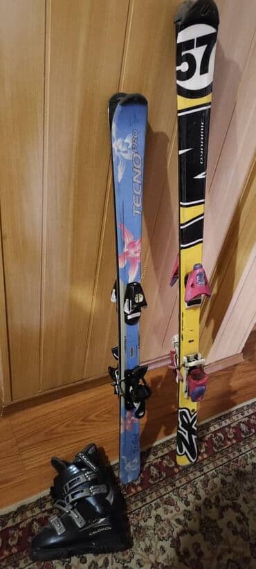 лыжные крепление: Универсальные, С креплениями, Б/у — 2