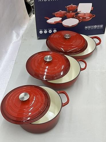 aidema: Чугунный набор посуды AIDEMA 7 в 1 с эмалированным покрытием Color — 4