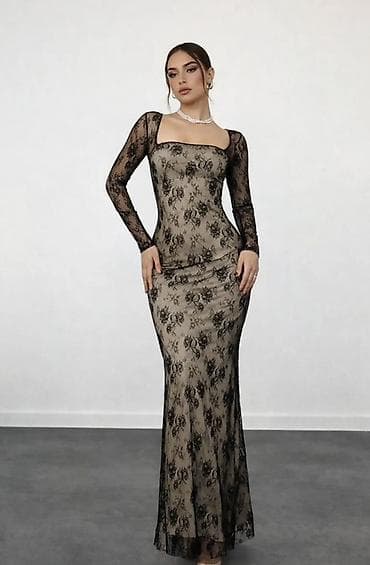 Личные вещи: Вечерние платья макси 1) Платье-халтер, салатовый лайм - Длина — 3