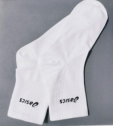 Спорттук сумкалар: Белые спортивные носки Asics - Материал: хлопок (на ярлыке — Hand — 3