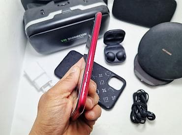 iphone 11 64гб: IPhone 11, Б/у, 64 ГБ, Красный, Наушники, 91 % — 8