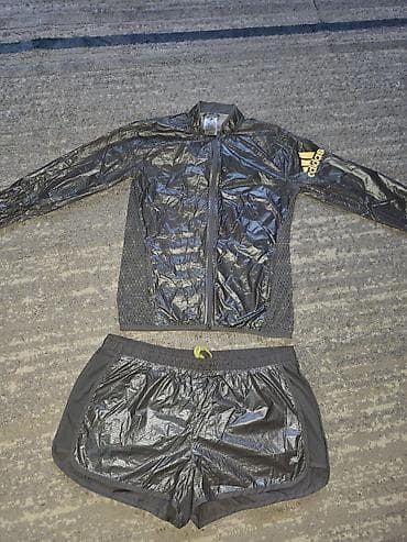 time try: Спортивный комплект adidas для бега/фитнеса — куртка-ветровка и шорты — 1