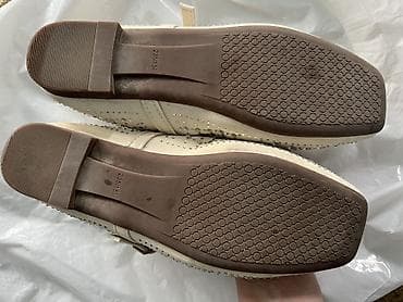 интимные насадки: Балетки с ремешком Mary Jane, бежевые, со стразами - Материал верха — 2