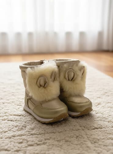 Видеоняни: Детские сапоги 23 размера, цвет золотистый, от бренда Совёнок — 1