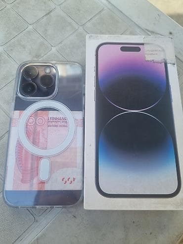 айфон 14прр: IPhone 14 Pro, Б/у, 256 ГБ, Черный, Коробка, 96 % — 1