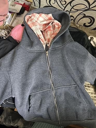 рубашка с капюшоном: Толстовка на молнии с капюшоном - Цвет: тёмно‑серый меланж - — 2