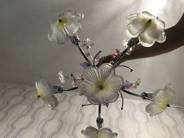 запчасти для люстры: Продаю люстру патроны все работают некоторых розовых листочков не — 8