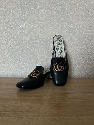 обувь 38: Сабо, 38, Gucci, Б/у, цвет - Черный, Самовывоз — 9