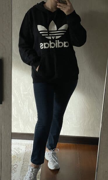 nike tech fleese: Мужская толстовка, M, Adidas, Б/у, цвет - Черный, Самовывоз — 3