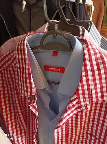 мужская одежда olymp: Мужские рубашки в клетку — набор - Бренды: Eterna (Excellent) и Olymp — 2