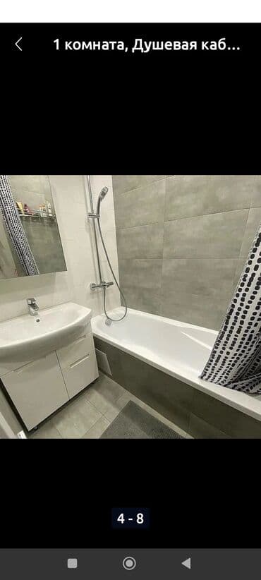 суточная квартиры бишкеке: 1 комната, Душевая кабина, Постельное белье, Кондиционер — 8