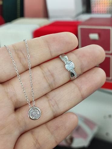 Серебряный Цепочка+ кольца Серебро 925 пробы Размеры имеются