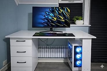 стол для учения: Компьютерный стол, Новый, С полками — 2