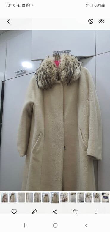 Атайын кийим: Пальто альпака шерсть 100% размер46-48 — 6