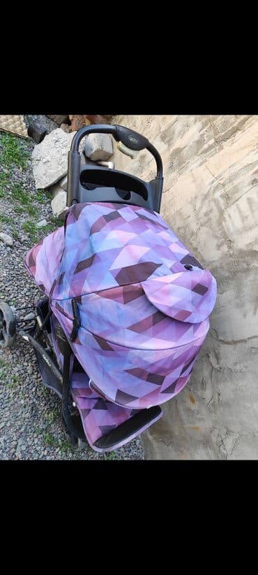 коляска prego: Коляска, цвет - Голубой, Б/у — 2