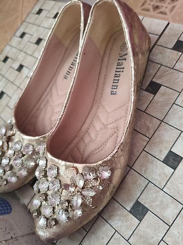 Балетки Malianna, размер 40. - Цвет: золотистый, с легким