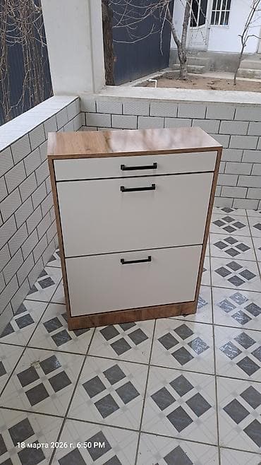 Прикроватные тумбы: Тумба и подставка для обуви, Новый, МДФ, Самовывоз, Платная доставка, цвет - Коричневый — 6