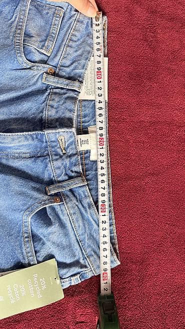 воски: Джинсы, Мом, H&M, Высокая талия, L — 6