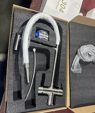 мебель со склада: Смеситель для кухни с гибким изливом и дополнительным краном для — 3