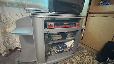 Тумба и подставка для телевизора, Напольная, ЛДСП, цвет - Серый