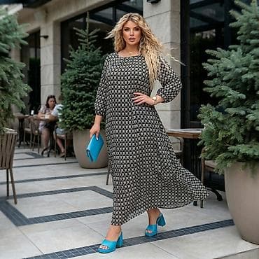 Повседневное платье, Лето, Длинная модель, Хлопок — 9