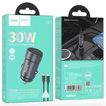hoco e96a: Автомобильное зарядное устройство Hoco + кабель USB‑C — USB‑C - — 1